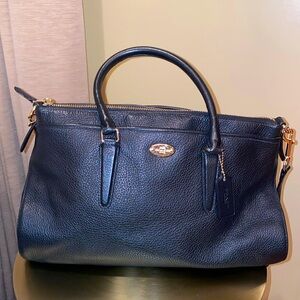 Coach satchel large black bag. Like new.